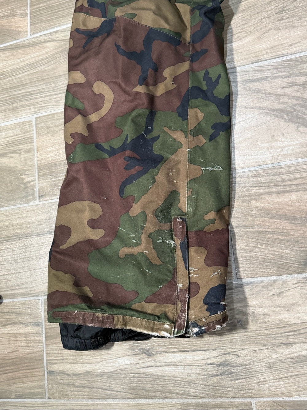 Nike ACG Ski Snow Pants Storm Fit Mens Large Camo Lined Black Vintage Snowboar - Picture 2 of 13